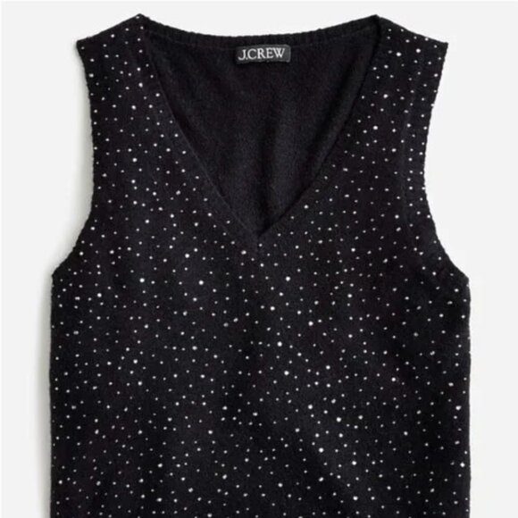 🎁 NWT J.Crew crystal-embellished sweater shell - Picture 7 of 7